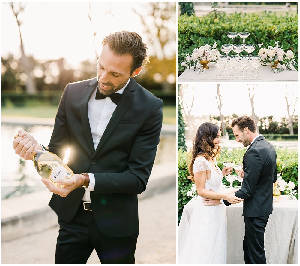 cascade de champagne mariage ruinart