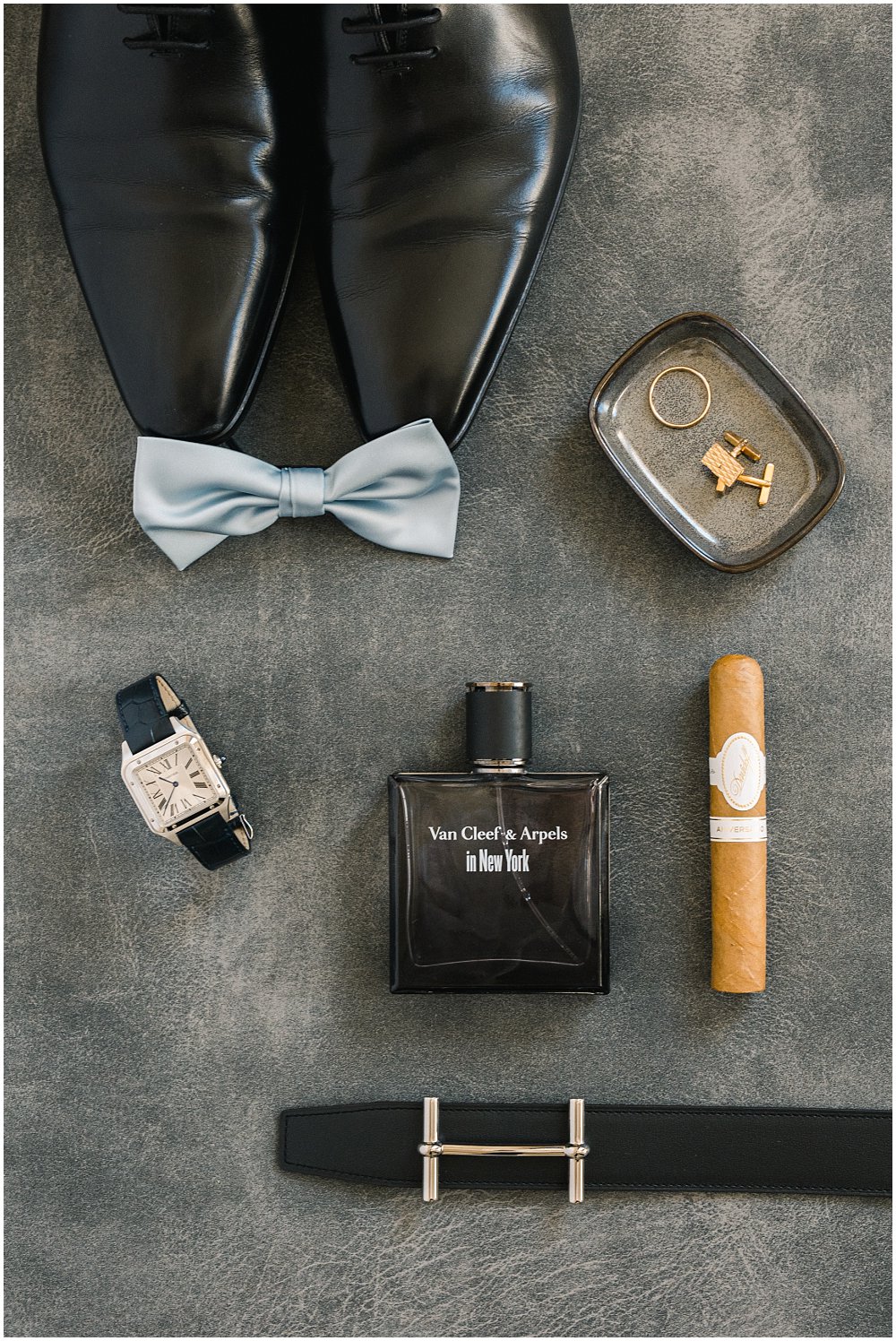 flatlay mariage homme