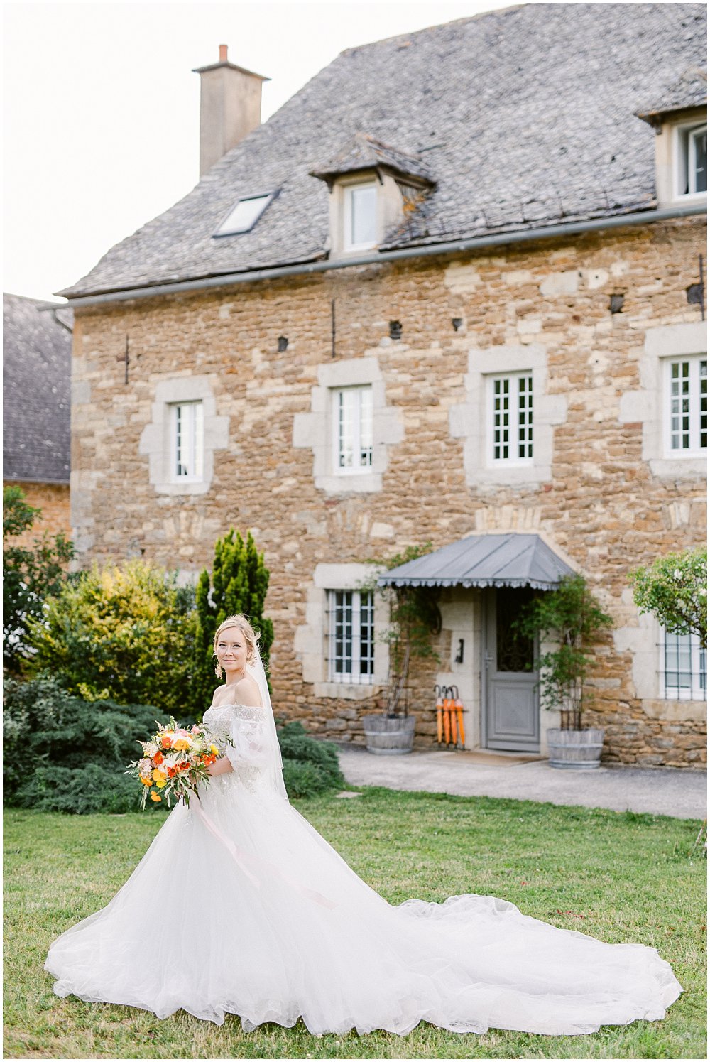 portrait de mariée au Chateau de Labro